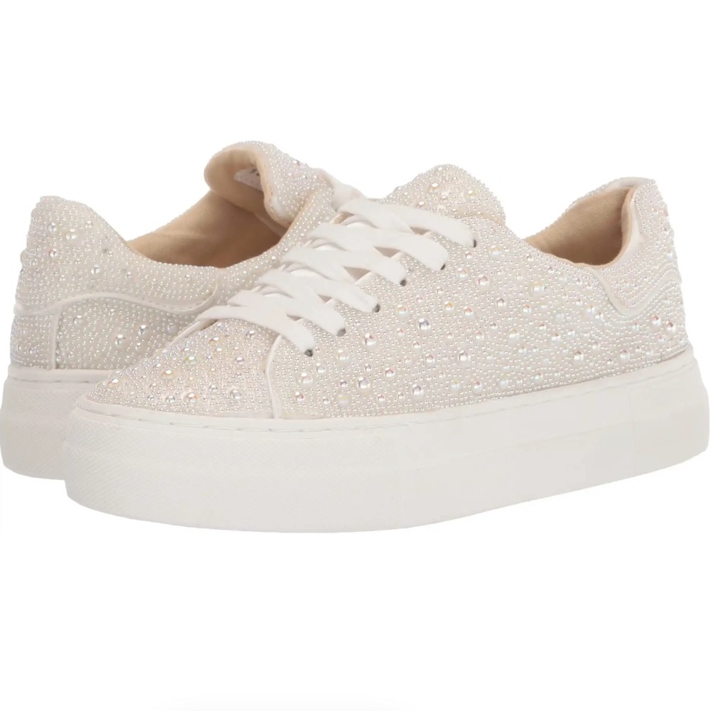 Betsy Johnson Sidny Pearl Sneakers Bridal Wedding